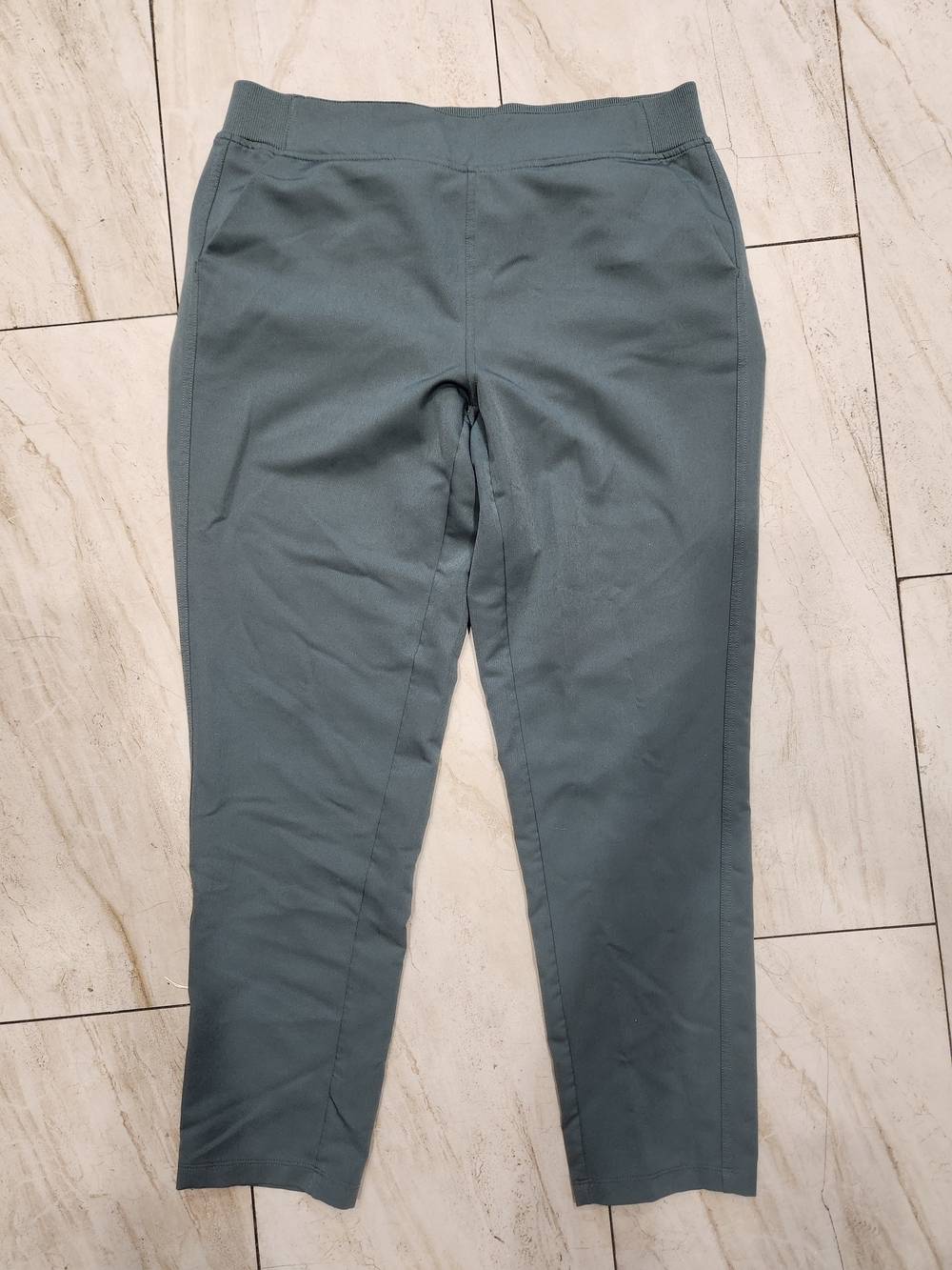 32 Degrees Slate Teal Straight-Leg Pull-On Pants